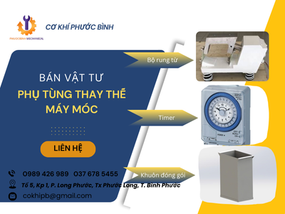 Bán lẻ vật tư, phụ tùng thay thế máy móc, thiết bị